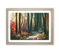 Mystical Forest Framed Wall Art Print A2 Oak