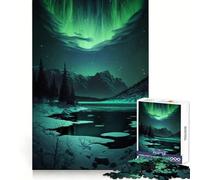 Mystical Forest Lake 1000 Piece Jigsaw Puzzles for Adults Teenagers Clear Logic Toy Relax Time Perfect Cut Santa Wish Item (38x52cm)