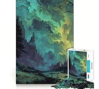 Mystical Forest Landscape with Castle Ruins Jigsaw Puzzles for Teenagers 1000 Pieces Fine Logic Toy Soft Relax Neat Edge Premium Gift (38x26cm)