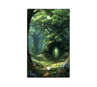 Mystical Forest Light Switch Cover Plates/Outlet Covers, Lush Green Woodland Scene for Home Décor, Thermoplastic Wall Plates, Standard Size Blank Cover Plate