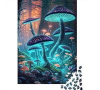 Mystical Forest Mushrooms 1000 Piece Jigsaw Puzzle Paper Adult Night Glow Puzzle Game 70x50cm/1000pcs