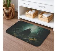 Mystical Forest Quick Dry Bath Mat, Dark Landscape Absorbent Non Slip Shower Mat, Fantasy Memory Foam Washable Bath Rugs for Bathroom Decorative 20x32 Inch