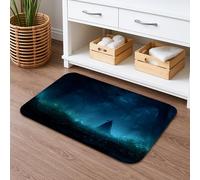 Mystical Forest Quick Dry Bath Mat, Enchanted Night Nature Absorbent Non Slip Shower Mat, Fantasy Memory Foam Washable Bath Rugs for Bathroom Toilet Restroom Decorative 16x24 Inch