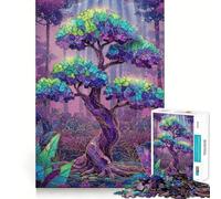 Mystical Forest Tree 1000 Pieces Jigsaw Puzzles for Adults Clear Logic Toy Relaxing Fun Perfect Cut Elegant Gift (38x26cm)