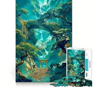 Mystical Forest Tree Art 1000 Piece Jigsaw Puzzles for Adults Jigsaw Fine Logic Toy Quiet Fun Neat Edge Memorable Gift (38x26cm)