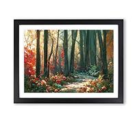 Mystical Forest Vol.1 Framed Print | A4 Black Framed Wall Art | Ready to Hang | Modern Landscape Picture | Living Room Bedroom Lounge Office