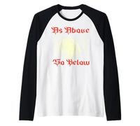 Mystical Forest Wicca as Above so Below Witchcraft Gothic Raglan Baseball Tee