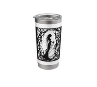 Mystical Forest Woman - Gothic Silhouette Stainless Steel Insulated Tumbler