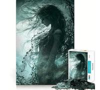 Mystical Forest Woman Puzzles for Teenagers 1000 Piece Brain Tease Toy Stress Release Premium Cut Amazing Present (38x26cm)