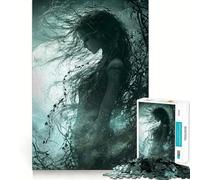 Mystical Forest Woman Teenagers Puzzles 1000 Piece Jigsaws Brain Workout Toy Soothing Fun Art Assembly Art Collectible (50x75cm)