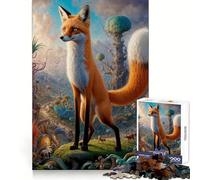 Mystical Fox Encounters Adults Puzzles 1000 Piece Jigsaws Strengthen Recall Relaxing Fun Quality Edge Festival Gift (50x75cm)
