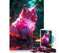 Mystical Fox in Enchanted Forest Jigsaw Puzzles for Adults 1000 Piece Reason Skill Toy Anxiety Relief Exact Cut Elegant Gift (50x75cm)