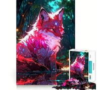 Mystical Fox in Enchanted Forest Jigsaw Puzzles for Adults1000 Pieces Intellect Toy Calming Play Quality Cut Wall Art Decor (38x26cm)