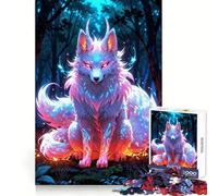 Mystical Fox in Forest 1000 Piece Jigsaw Puzzles for Adults Teenagers Clear Logic Toy Relax Time Perfect Cut Santa Wish Item (50x75cm)