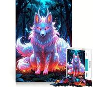 Mystical Fox in Forest Jigsaw Puzzles for Adults 1000 Piece Logic Boost Toy Group Joy Premium Edge Bday Surprise (38x26cm)