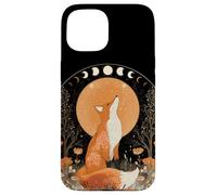 Mystical Fox Moon Phases Pagan Witch Forest Witchcraft Spell Case for iPhone 15