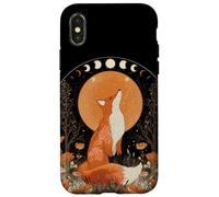 Mystical Fox Moon Phases Pagan Witch Forest Witchcraft Spell Case for iPhone X/XS