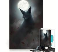 Mystical Fox Under Moonlight 1000 Piece Jigsaw Puzzles for Adults Jigsaw Logic Sense Toy Leisure Fun Smooth Edge Heartfelt Gift (38x26cm)