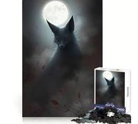 Mystical Fox Under Moonlight 1000 Piece Jigsaw Puzzles for Adults Jigsaw Logic Sense Toy Leisure Fun Smooth Edge Heartfelt Gift (38x52cm)