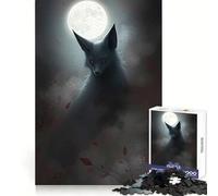Mystical Fox Under Moonlight 1000 Piece Jigsaw Puzzles for Adults Jigsaw Logic Sense Toy Leisure Fun Smooth Edge Heartfelt Gift (38x26cm)