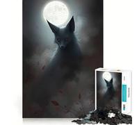 Mystical Fox Under Moonlight 1000 Piece Jigsaw Puzzles for Adults Jigsaw Logic Sense Toy Leisure Fun Smooth Edge Heartfelt Gift (38x52cm)