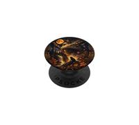 Mystical Frog Full Moon Waterfall Forest Fall Autumn Nature PopSockets Adhesive PopGrip