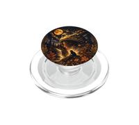 Mystical Frog Full Moon Waterfall Forest Fall Autumn Nature PopSockets PopGrip for MagSafe