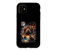 Mystical Fur Seal Howling Full Moon Ocean Nature Art Case for iPhone 11