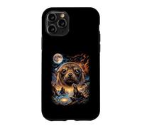 Mystical Fur Seal Howling Full Moon Ocean Nature Art Case for iPhone 11 Pro