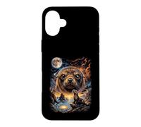 Mystical Fur Seal Howling Full Moon Ocean Nature Art Case for iPhone 16 Plus