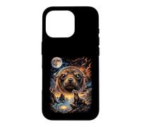 Mystical Fur Seal Howling Full Moon Ocean Nature Art Case for iPhone 16 Pro