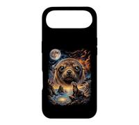 Mystical Fur Seal Howling Full Moon Ocean Nature Art Case for iPhone Air