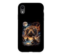 Mystical Fur Seal Howling Full Moon Ocean Nature Art Case for iPhone XR