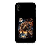 Mystical Fur Seal Howling Full Moon Ocean Nature Art Case for iPhone XS Max