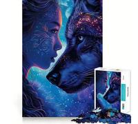 Mystical Galaxy Animals Jigsaw Puzzles 1000 Piece for Teenagers Boost Recall Stress Free Tight Edge Wall Art Decor (38x52cm)