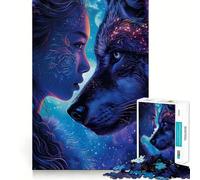 Mystical Galaxy Animals Jigsaw Puzzles 1000 Piece for Teenagers Boost Recall Stress Free Tight Edge Wall Art Decor (50x75cm)
