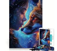 Mystical Galaxy Animals Puzzles for Teenagers 1000 Piece Strengthen Memory Tension Relief Smooth Edge Xmas Surprise (38x26cm)