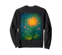 Mystical Garden Radiant Flower Psychedelic Nature Sweatshirt