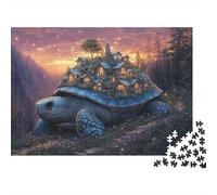 Mystical Giant Turtle Village 1000 Piece Jigsaw Puzzle for Adults 52x38cm/1000pcs