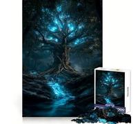 Mystical Glowing Tree And Waterfall Jigsaw Puzzles for Adults 1000 Mind Exercise Toy Relax Time Design Assembly (50x75cm)