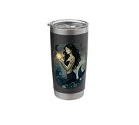 Mystical Gothic Mermaid Enchanted Celestial Tattooed Siren Stainless Steel Insulated Tumbler