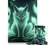 Mystical Green Fox Jigsaw Puzzles for Adults1000 Piece Mind Exercise Toy Indoor Fun Precision Cut (38x52cm)