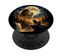 Mystical Guinea Pig Spirit Howling at the Full Moon Nature PopSockets Adhesive PopGrip