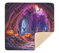 Mystical Halloween Cave Path Soft Padded Baby Play Mat for Indoor Outdoor Washable Travel Play Mat for Babies Infants Toddlers, 50'' x 50''