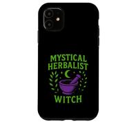 Mystical Herbalist Witch Mortar Pestle Moon Case for iPhone 11