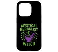 Mystical Herbalist Witch Mortar Pestle Moon Case for iPhone 15 Pro