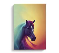 Mystical Horse Canvas Print | Gallery Wrapped 30mm Frame Wall Art | 30x20 inches | Ready to Hang | Modern Animals Picture | Living Room Bedroom Lounge Office