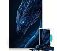 Mystical Ice Dragon - 1000 Piece Jigsaw Puzzles for Teenagers Memory Gain Stress Free Design Assembly Heartfelt Gift (50x75cm)
