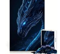 Mystical Ice Dragon - 1000 Piece Jigsaw Puzzles for Teenagers Memory Gain Stress Free Design Assembly Heartfelt Gift (50x75cm)