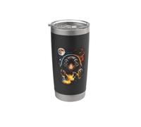 Mystical Indian Mole Howling Full Moon Nature Art Stainless Steel Insulated Tumbler